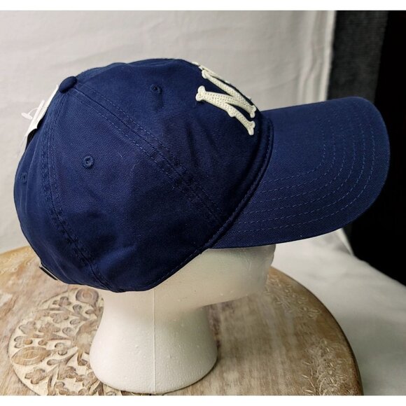 Navy Blue NY Embroidered Baseball Cap Adjustable Strap By Mad Engine - Picture 5 of 7